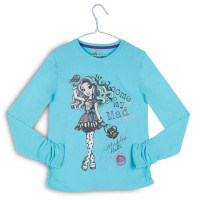 Фуфайка (футболка) с длинными рукавами для девочки