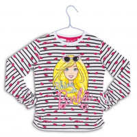 Фуфайка (футболка) с длинными рукавами для девочки