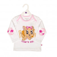 Фуфайка (футболка) длинный рукав для девочки