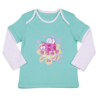 Фуфайка (футболка) длинный рукав для девочки